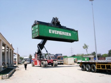 Container reach stacker